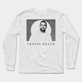 travis kelce #4 Vintage art drawing Long Sleeve T-Shirt